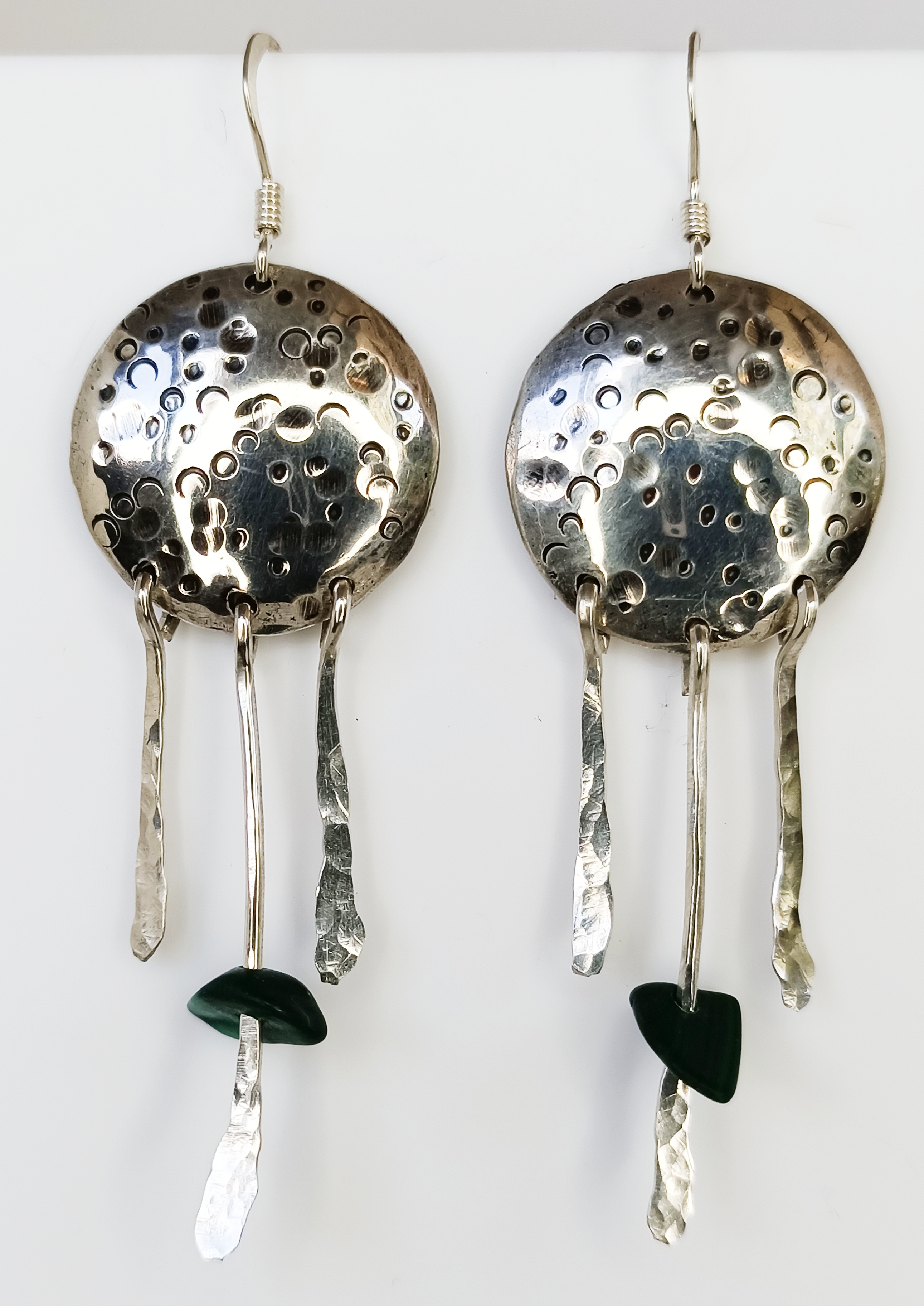 Boho earrings - Silver Jelly fish